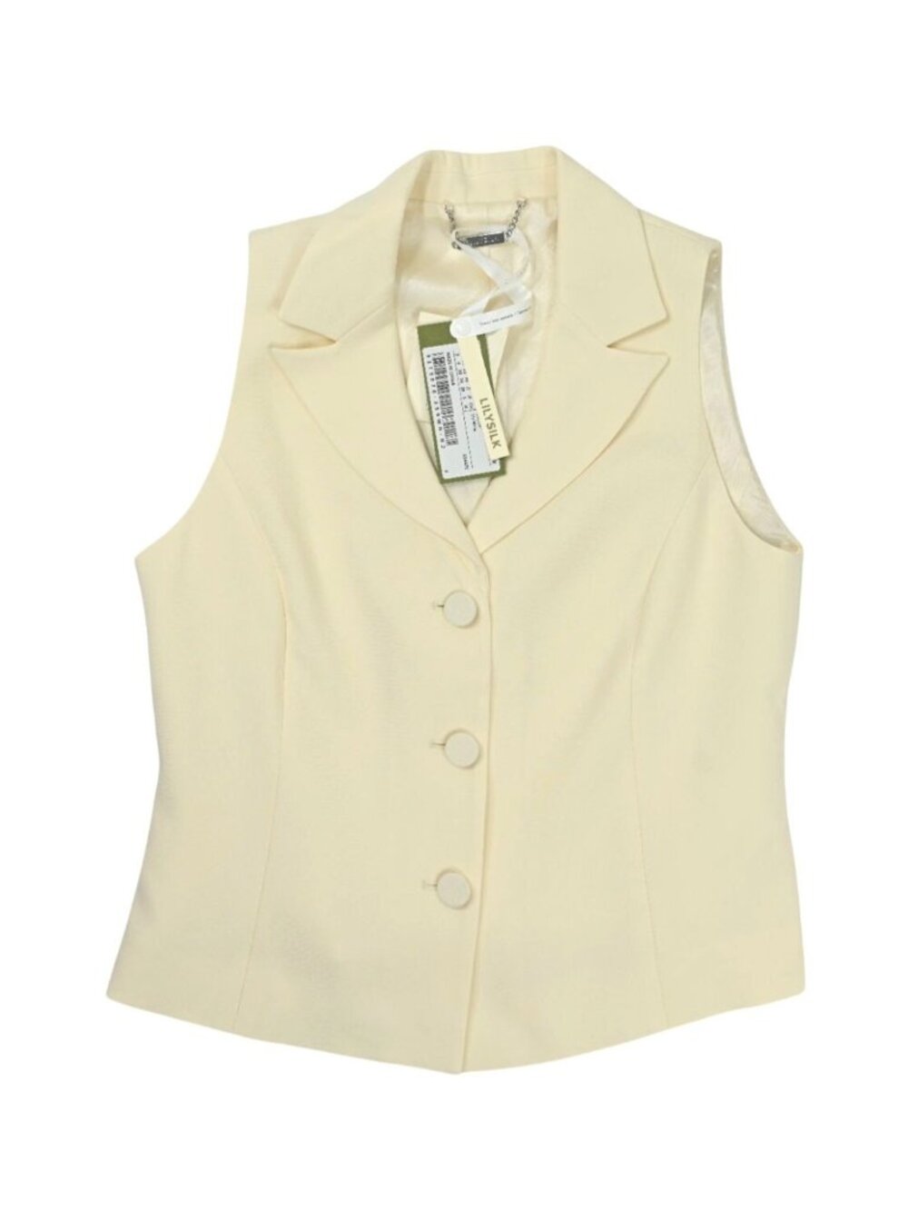 Lilysilk Silk Suit Vest in Lily White